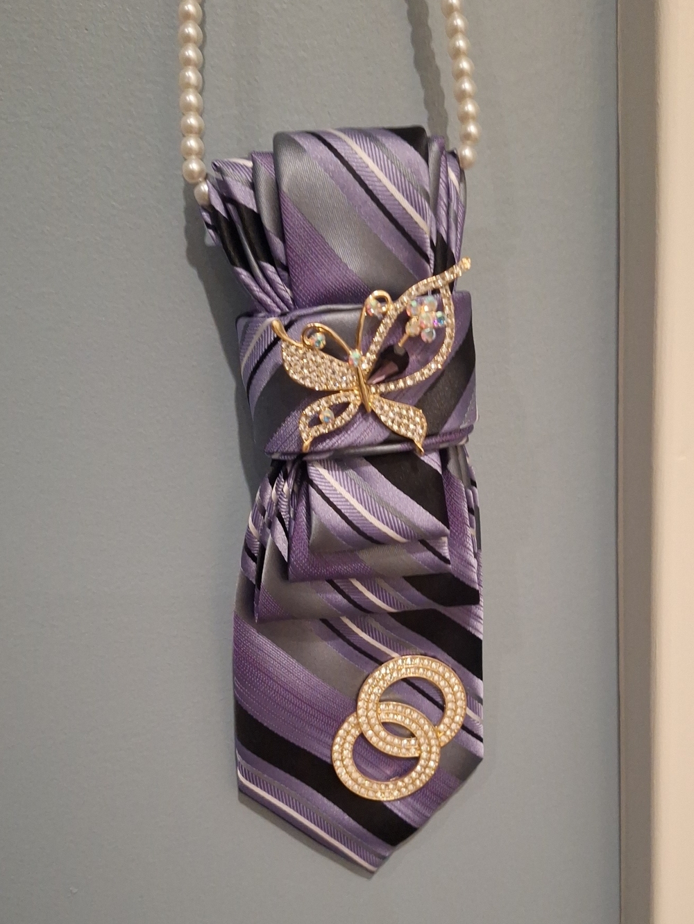 Steve Harvey Upcycled Necktie Neckkace